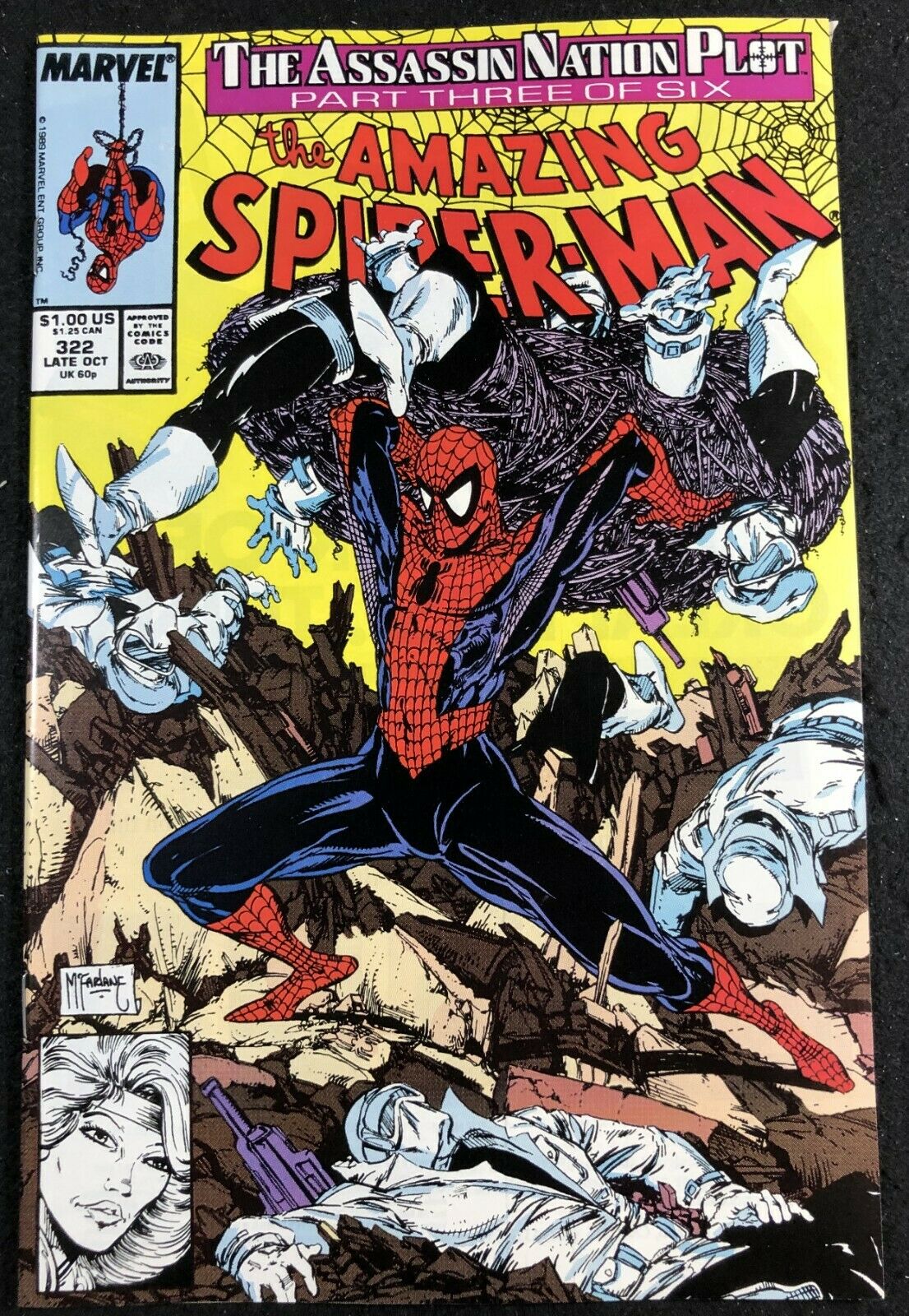 | Amazing Spider-Man (1963) #322 NM (9.4) Todd McFarlane Cover and Art
