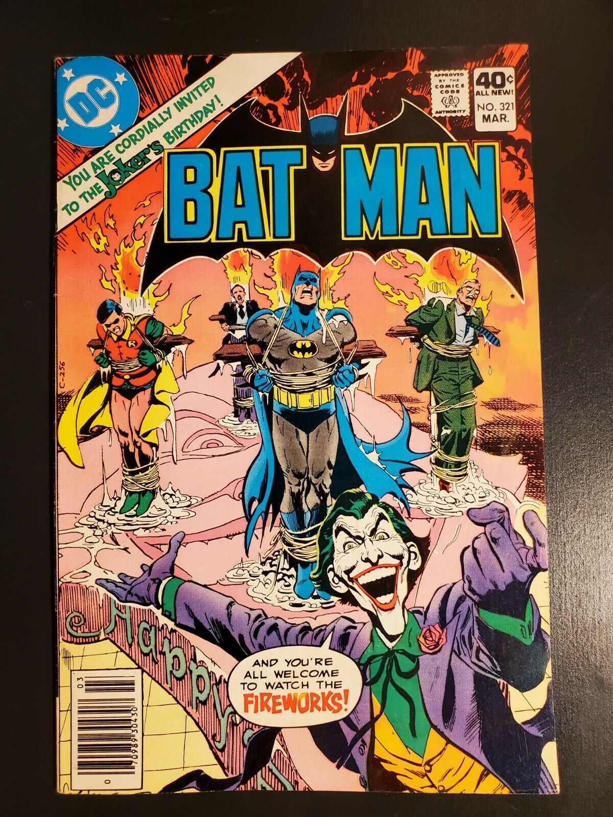 Batman #321 (1980) F  Classic Bronze Joker Birthday Cake Cover|