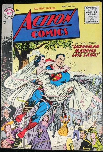 Action Comics (1938) #206 VG/FN (5.0) Superman marries Lois Lane