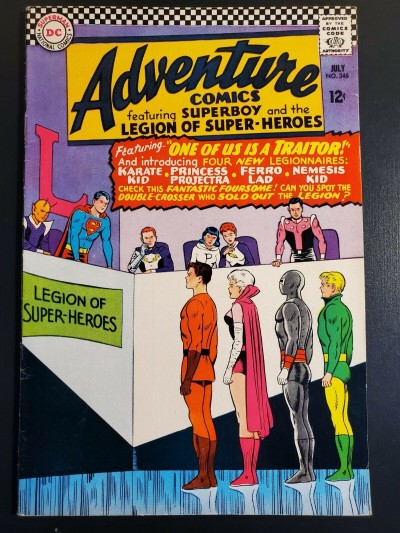 Adventure Comics #346 (1966) F/VF 7.0 high grade white pages 1st app Karate Kid|