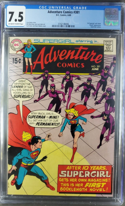 Adventure Comics #381 (1969) CGC 7.5 OWW - 1st Supergirl solo comic/own series |
