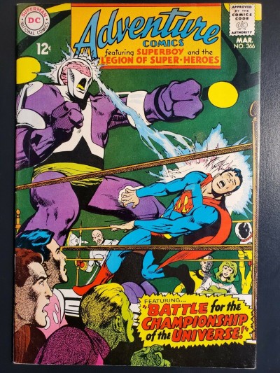 ADVENTURE COMICS #366 (1968) F- (5.5) LEGION OF SUPER-HEROES NEAL ADAMS COVER |