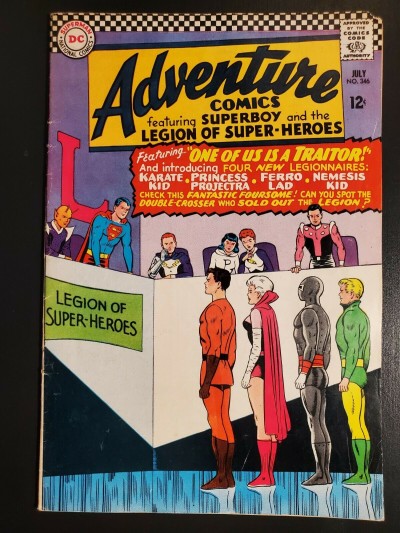 Adventure Comics #346 1966 VGF 5.0 1st Appearance Karate Kid Jim Shooter story|
