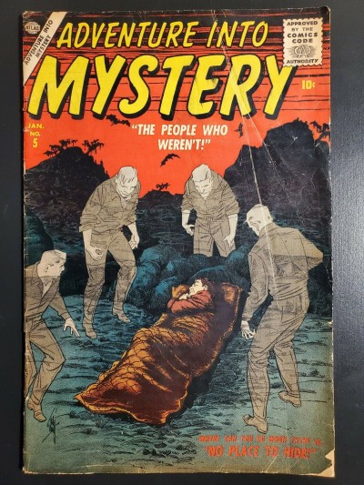 Adventure into Mystery #5 (1957) Atlas Bill Everett cover - Joe Orlando art |