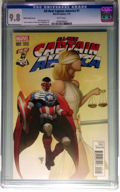 All-New Captain America (2015) #1 CGC 9.8 CBLDF variant (1099426027) Sam Wilson