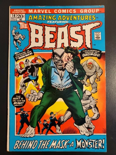 Amazing Adventures #14 (1972) F+ 6.5 Furry best series Beast vs Quasimodo|