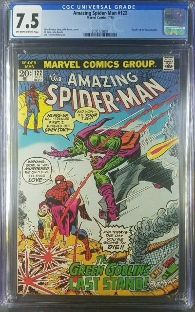 Amazing Spider-Man 1973 #122 CGC 7.5 VF- Death of Green Goblin 2095779008 |