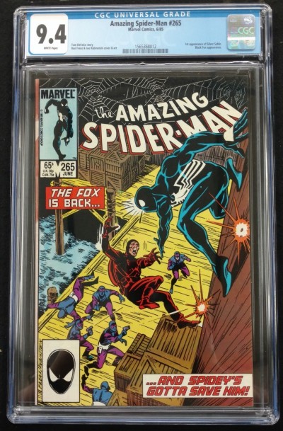 Amazing Spider-man (1963) #265 CGC 9.4 1st Appearance Silver Sable (156368012)