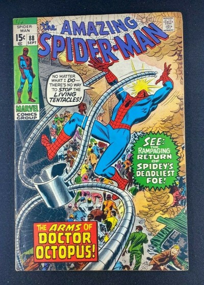 Amazing Spider-Man (1963) #88 FN+ (6.5) Doc Ock Battle Cover John Romita Sr