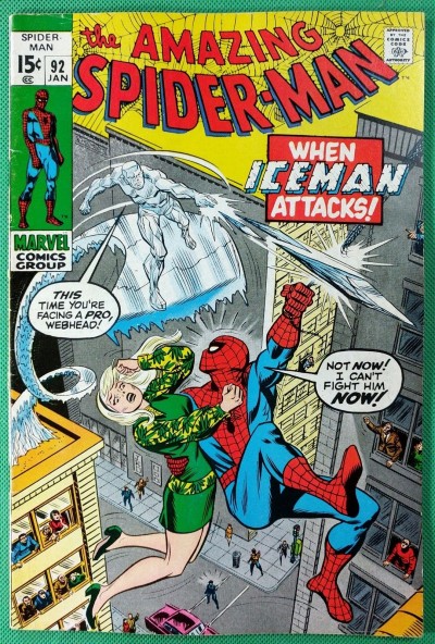 Amazing Spider-Man (1963) #92 FN (6.0)  Iceman & Gwen Stacy app.