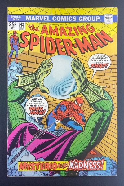Amazing Spider-Man (1963) #142 FN/VF (7.0) Mysterio App John Romita Sr Cover