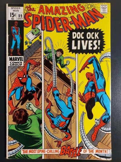AMAZING SPIDER-MAN #89 (1970) F (6.0) "DOC OCK LIVES" GIL KANE ART |