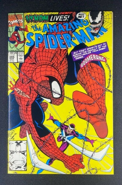 Amazing Spider-Man (1963) #345 NM- (9.2) Erik Larsen Cletus Kasady Venom App