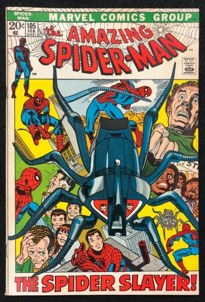 Amazing Spider-Man (1963) #105 FN.VF (7.0) Gil Kane Spider-Slayer Mark III
