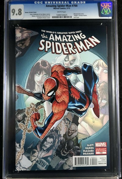 Amazing Spider-Man (1963) #700 CGC 9.8 white pages Ramos variant (1099720025)