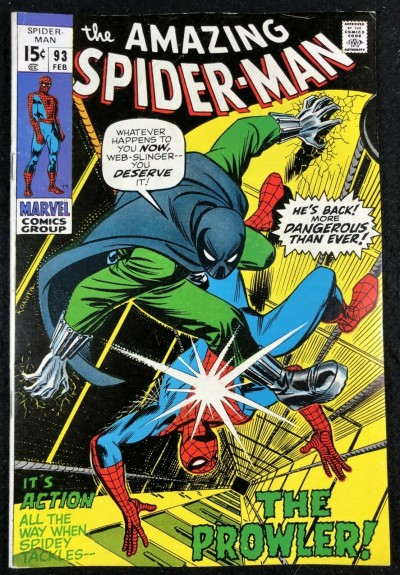 Amazing Spider-Man (1963) #93 FN/VF (7.0) vs Prowler