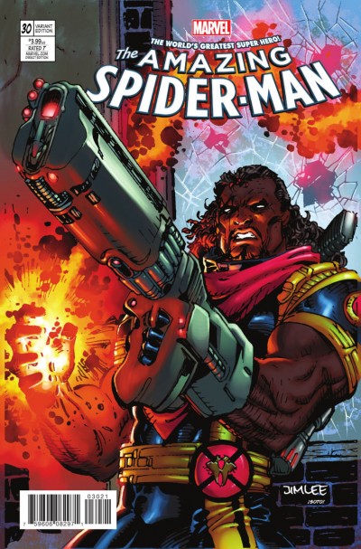 Amazing Spider-man (2015) #30 VF/NM Jim Lee X-Men Trading Card Variant Cover 