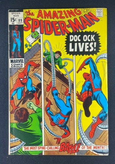 Amazing Spider-Man (1963) #89 VG/FN (5.0) Doc Ock Battle Cover Gil Kane Art