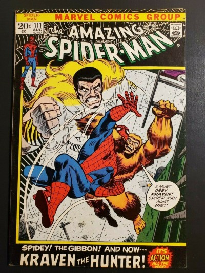 Amazing Spider-Man #111 (1972) VF/NM (9.0) Kraven/Gibbon John Romita pencils|