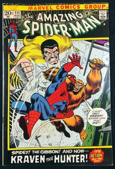 Amazing Spider-Man (1963) #111 FN (6.0) vs Gibbon & Kraven Mark Jewelers variant