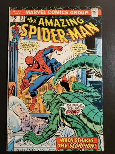 AMAZING SPIDER-MAN #146 (1976) F- (5.5) SCORPION COVER Ross Andru John Romita|