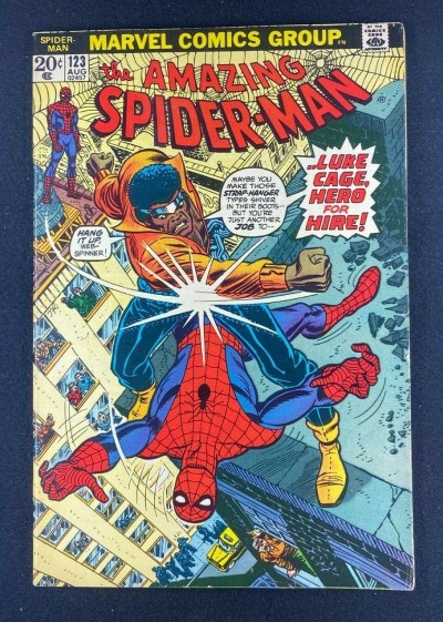 Amazing Spider-Man (1963) #123 FN+ (6.5) John Romita Sr Luke Cage Battle Cover