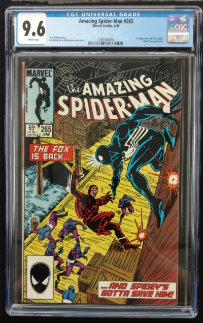 Amazing Spider-man (1963) #265 CGC 9.6 1st Appearance Silver Sable (156368016)