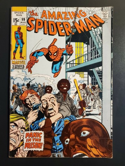 AMAZING SPIDER-MAN #99 (1971) F (6.0) Drug issue, Johnny Carson appearance |
