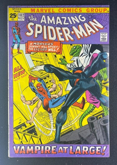 Amazing Spider-Man (1963) #102 FN- (5.5) Origin/2nd App Morbius; Lizard App