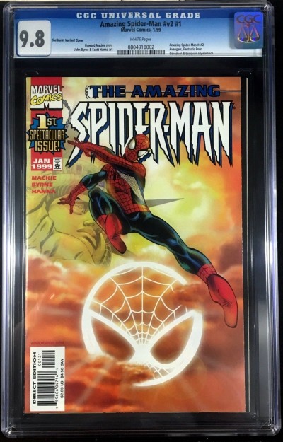 Amazing Spider-Man (1999) #1 (#442) CGC 9.8 sunburst variant (0804918002)