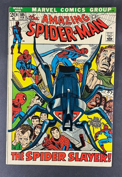 Amazing Spider-Man (1963) #105 VF- (7.5) 1st Appearance Spider-Slayer Mark III