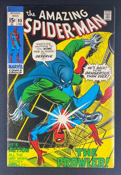 Amazing Spider-Man (1963) #93 FN/VF (7.0) Prowler Gwen Stacy John Romita Sr
