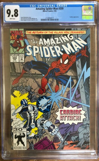 Amazing Spider-Man (1963) #359 CGC 9.8 White Minor Carnage Cameo (2128264017)