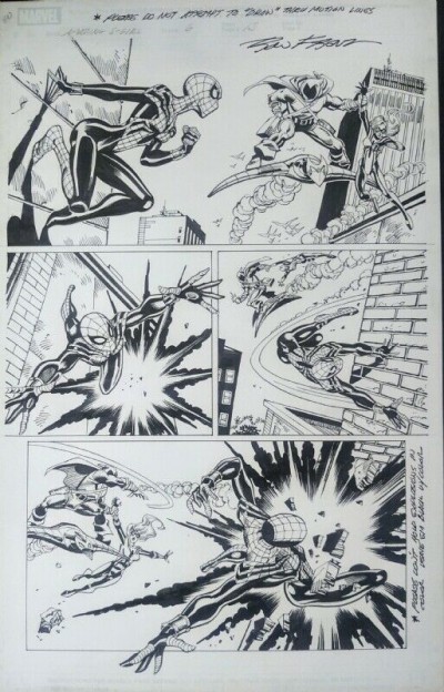 Amazing Spider-Girl #6 Pg 13 Ron Frenz Original Art Hobgoblin Battle Page Signed