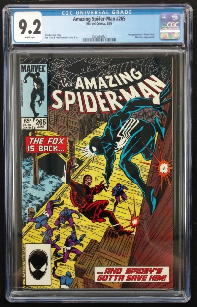 Amazing Spider-man (1963) #265 CGC 9.2 1st Appearance Silver Sable (156368021)