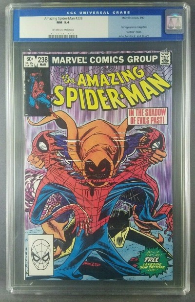 AMAZING SPIDER-MAN #238 1983 CGC 9.4 OW/WHITE PAGES OLD LABEL TATOOZ 0117003003|