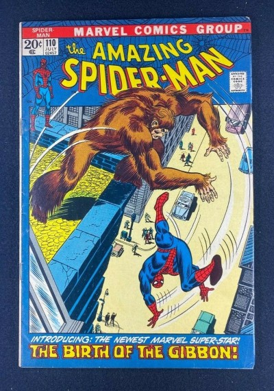 Amazing Spider-Man (1963) #110 FN+ (6.5) Kraven the Hunter 1st App Gibbon