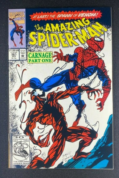 Amazing Spider-Man (1963) #361 NM (9.4) 1st Full App Carnage Mark Bagley