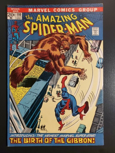 Amazing Spider-Man #110 (1971) VF/NM 9.0 1st app. Gibbon Last Stan Lee story|