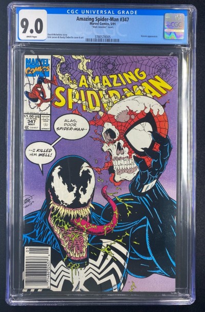 Amazing Spider-Man (1963) #347 CGC 9.0 Mark Jewelers Insert Venom (3780578005)