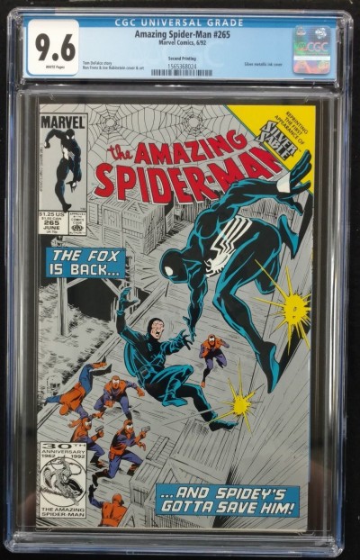 Amazing Spider-man (1963) #265 CGC 9.6 Silver Metallic Ink Cover  (156368024)