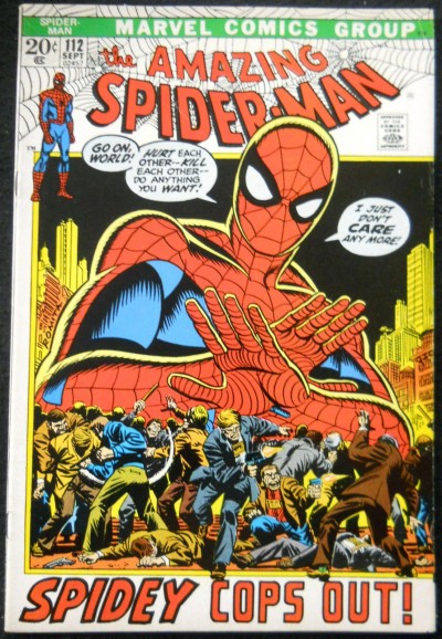 AMAZING SPIDER-MAN #112 FN+ SPIDEY COPS OUT