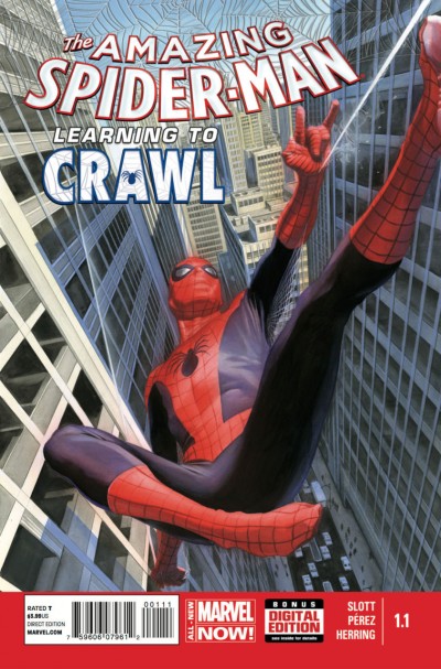 AMAZING SPIDER-MAN (2014) #1.1 VF/NM LEARNING TO CRAWL ALEX ROSS COVER