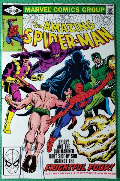 Amazing Spider-Man (1963) #214 VF/NM (9.0) vs Frightful 4 & with Sub-Mariner app