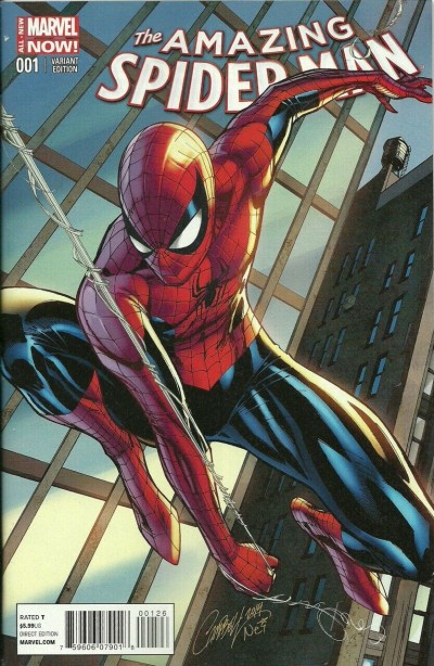 Amazing Spider-Man (2014) #1 VF/NM J. Scott Campbell Cover Variant Connecting