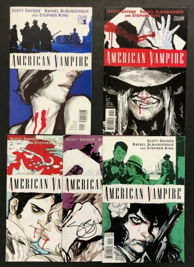 American Vampire (2010) #'s 1 & 2  Second Print #'s 3 4 5 1st Print Complete Set