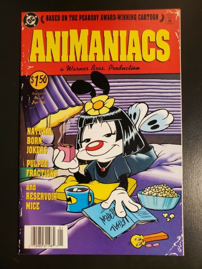 Animaniacs #9 (1996) VFNM  (9.0) UPC/Newsstand Pulp Fiction homage cover|