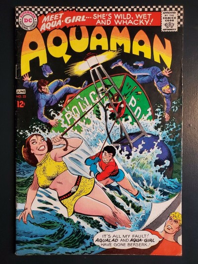 AQUAMAN #33 (1967) VF- (7.5) 1ST APPEARANCE AQUAGIRL NICK CARDY COVER/ART |