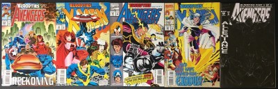 Avengers X-Men complete 5 part Bloodties set NM (9.4) with checklist 368 369
