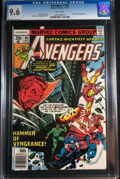 Avengers (1963) #165 CGC 9.6 vs Count Nefaria John Byrne Art (0767228010)